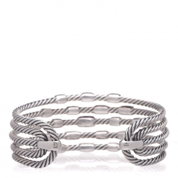 AUTHENTIC David Yurman Confetti wide cuff bracelet w/diamonds - Picture 6 of 6